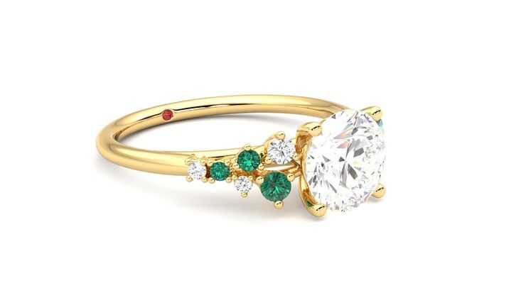 Taylor & Hart Marula Round Engagement Ring 360 degree image 6