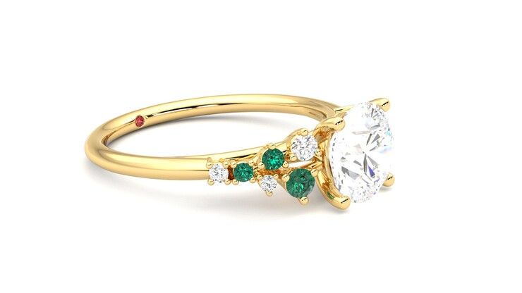 Taylor & Hart Marula Round Engagement Ring 360 degree image 7