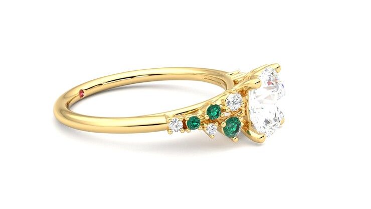 Taylor & Hart Marula Round Engagement Ring 360 degree image 8
