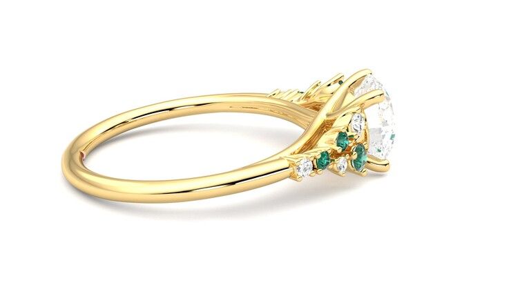 Taylor & Hart Marula Round Engagement Ring 360 degree image 10
