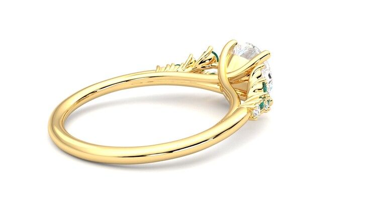 Taylor & Hart Marula Round Engagement Ring 360 degree image 12