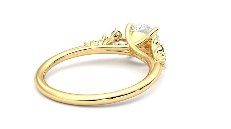 Taylor & Hart Marula Round Engagement Ring 360 degree image 13