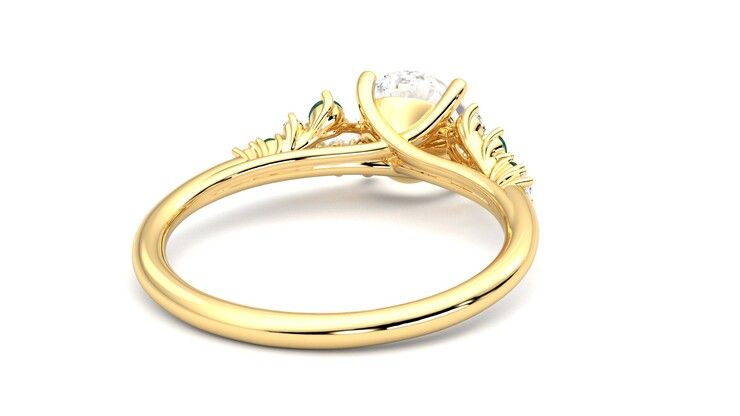 Taylor & Hart Marula Round Engagement Ring 360 degree image 14