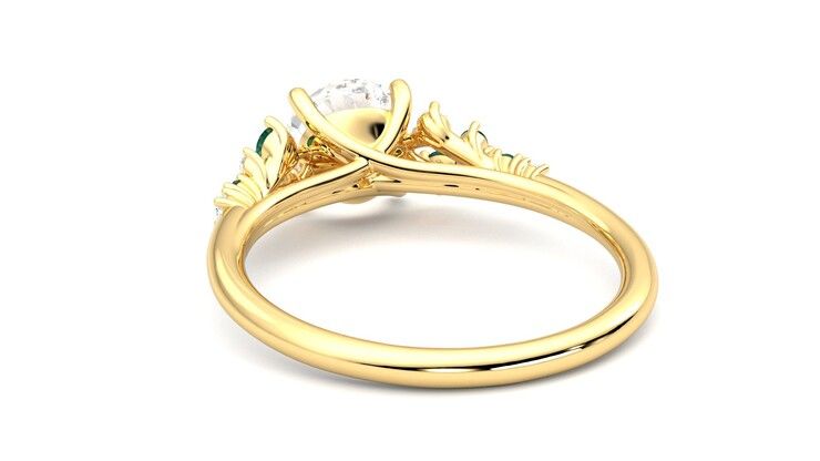 Taylor & Hart Marula Round Engagement Ring 360 degree image 16