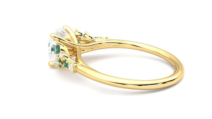 Taylor & Hart Marula Round Engagement Ring 360 degree image 19