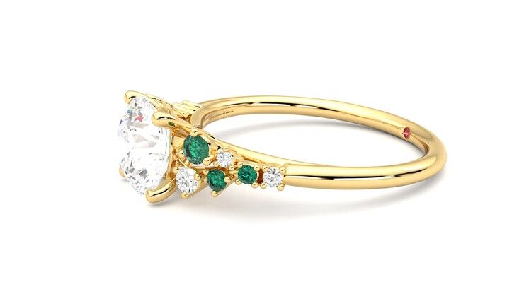 Taylor & Hart Marula Round Engagement Ring 360 degree image 22