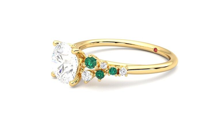 Taylor & Hart Marula Round Engagement Ring 360 degree image 23