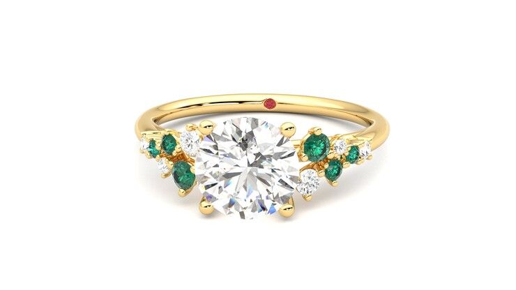 Taylor & Hart Marula Round Engagement Ring 360 degree image 28