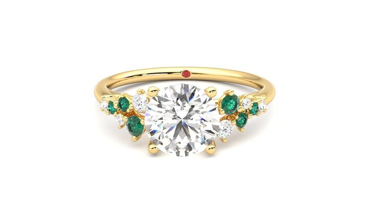 Taylor & Hart Marula Round Engagement Ring 360 degree image 29