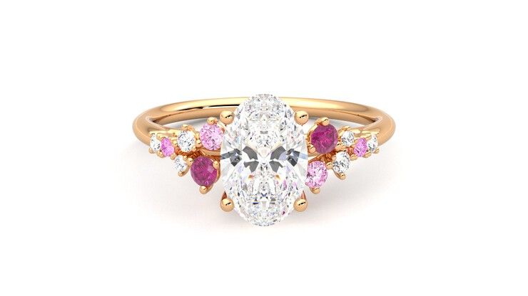 Taylor & Hart Marula Oval Engagement Ring 360 degree image 0