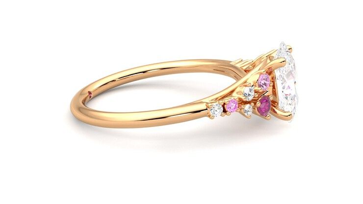 Taylor & Hart Marula Oval Engagement Ring 360 degree image 6