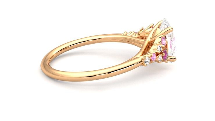 Taylor & Hart Marula Oval Engagement Ring 360 degree image 7
