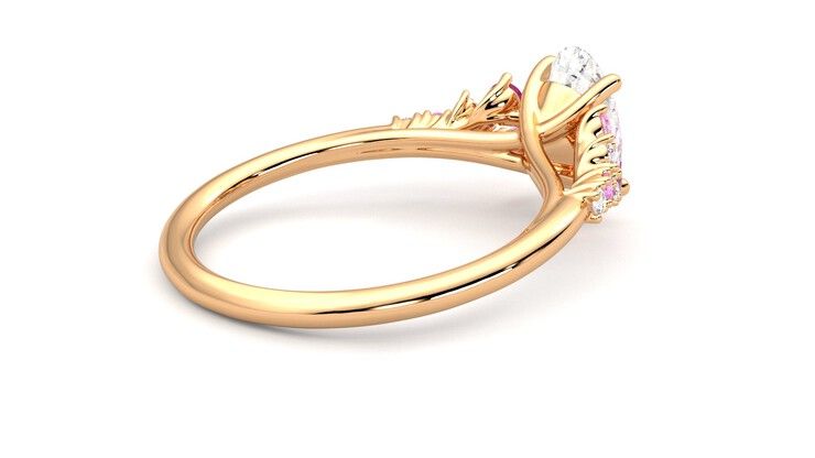 Taylor & Hart Marula Oval Engagement Ring 360 degree image 8