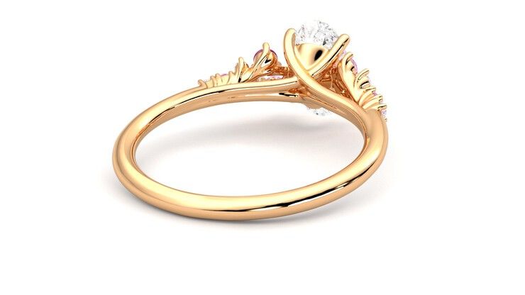 Taylor & Hart Marula Oval Engagement Ring 360 degree image 9