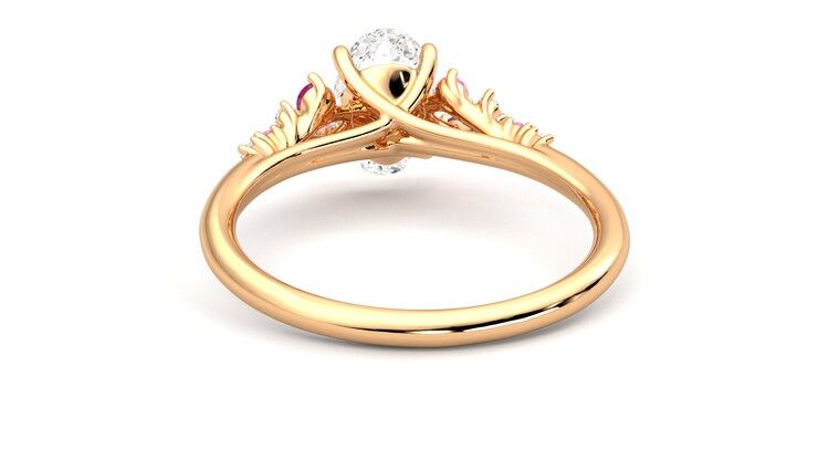 Taylor & Hart Marula Oval Engagement Ring 360 degree image 10