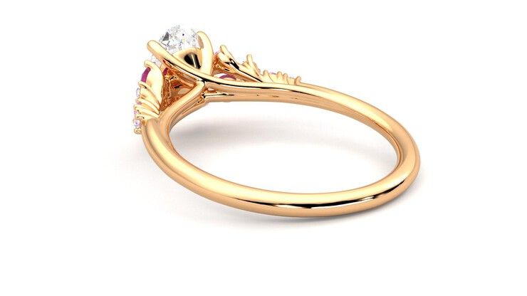 Taylor & Hart Marula Oval Engagement Ring 360 degree image 11