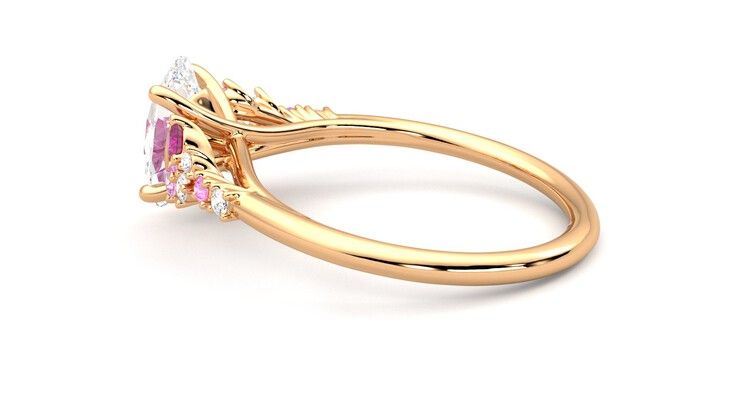 Taylor & Hart Marula Oval Engagement Ring 360 degree image 12