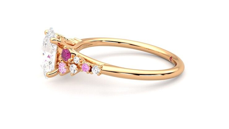 Taylor & Hart Marula Oval Engagement Ring 360 degree image 13