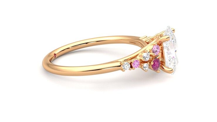 Taylor & Hart Marula Oval Engagement Ring 360 degree image 17