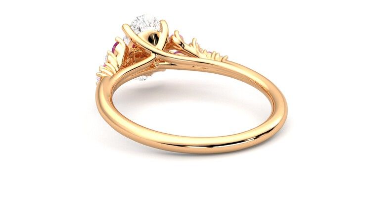 Taylor & Hart Marula Oval Engagement Ring 360 degree image 21