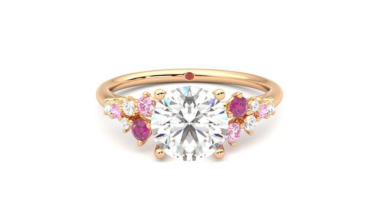 Taylor & Hart Marula Round Engagement Ring 360 degree image 0