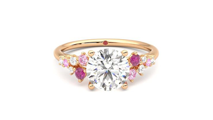 Taylor & Hart Marula Round Engagement Ring 360 degree image 1