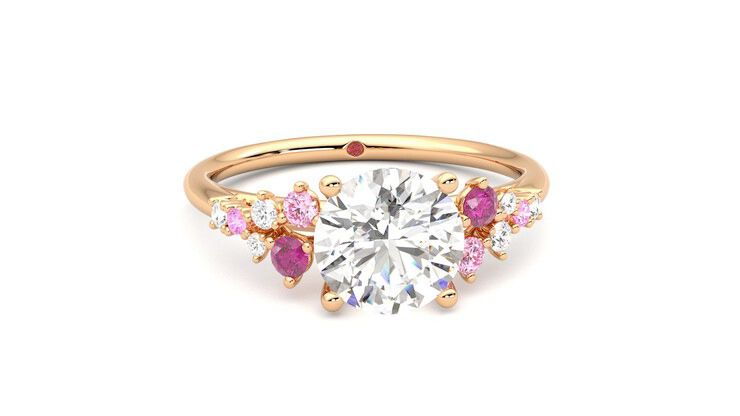 Taylor & Hart Marula Round Engagement Ring 360 degree image 2