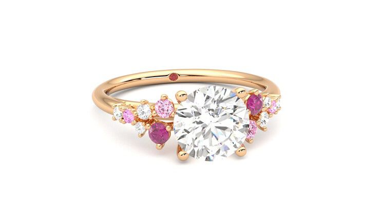 Taylor & Hart Marula Round Engagement Ring 360 degree image 3