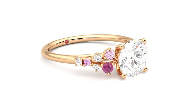 Taylor & Hart Marula Round Engagement Ring 360 degree image 6