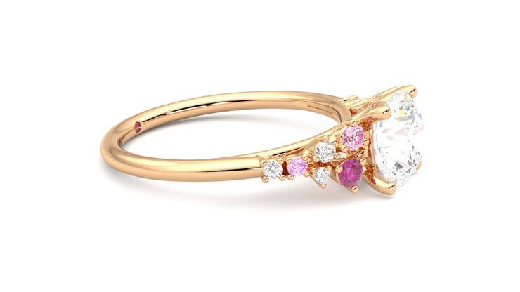 Taylor & Hart Marula Round Engagement Ring 360 degree image 8