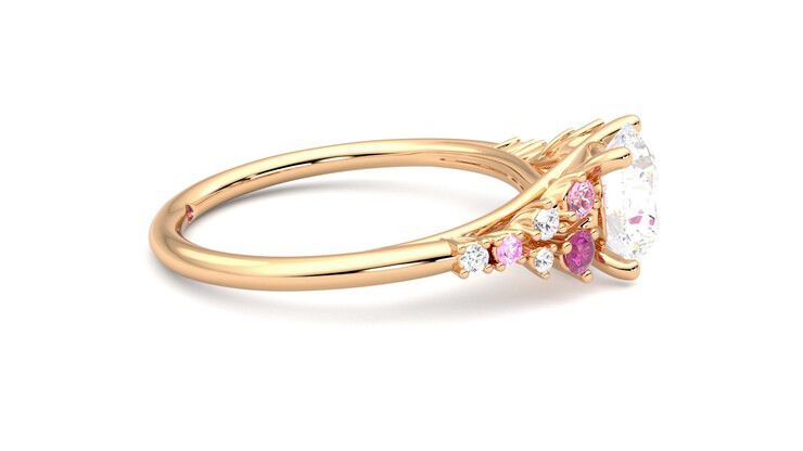 Taylor & Hart Marula Round Engagement Ring 360 degree image 9