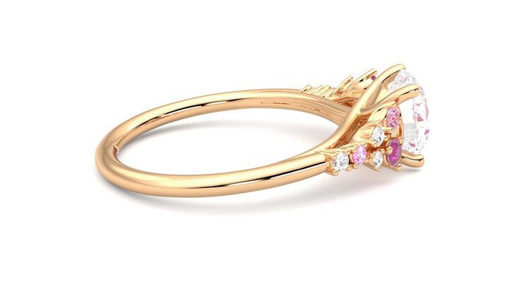 Taylor & Hart Marula Round Engagement Ring 360 degree image 10