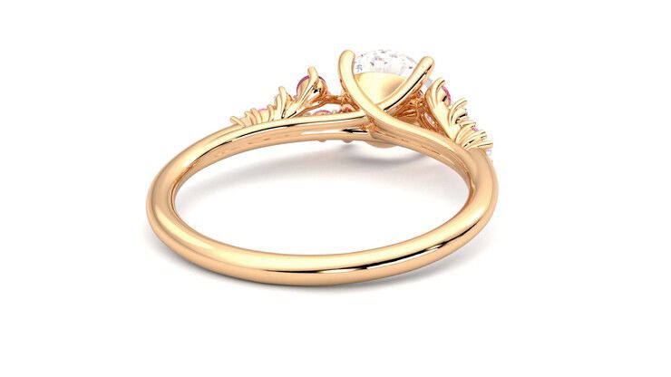 Taylor & Hart Marula Round Engagement Ring 360 degree image 14
