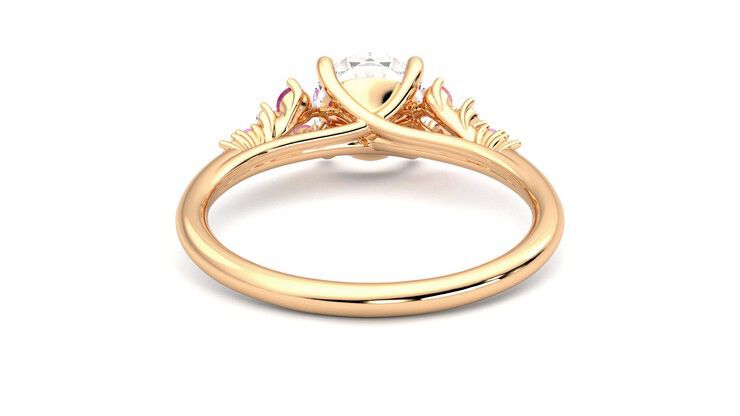 Taylor & Hart Marula Round Engagement Ring 360 degree image 15