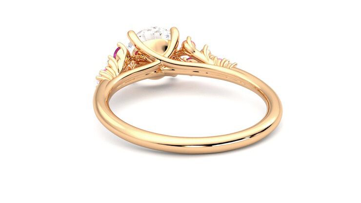 Taylor & Hart Marula Round Engagement Ring 360 degree image 16
