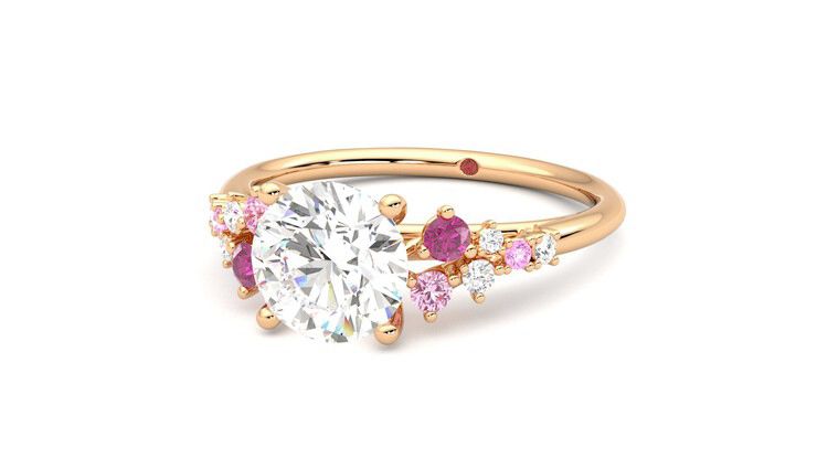 Taylor & Hart Marula Round Engagement Ring 360 degree image 26
