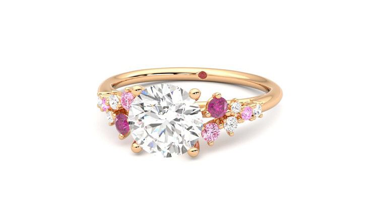 Taylor & Hart Marula Round Engagement Ring 360 degree image 27