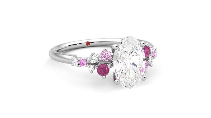 Taylor & Hart Marula Oval Engagement Ring 360 degree image 3