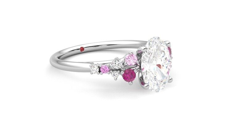 Taylor & Hart Marula Oval Engagement Ring 360 degree image 4