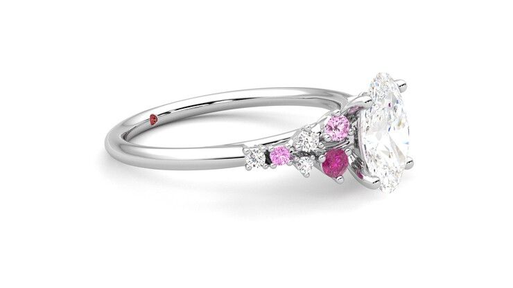 Taylor & Hart Marula Oval Engagement Ring 360 degree image 5