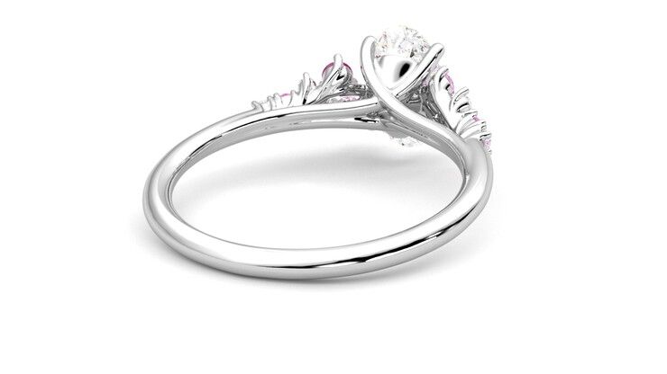 Taylor & Hart Marula Oval Engagement Ring 360 degree image 9