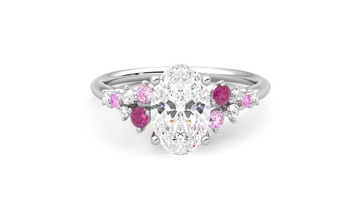 Taylor & Hart Marula Oval Engagement Ring 360 degree image 15