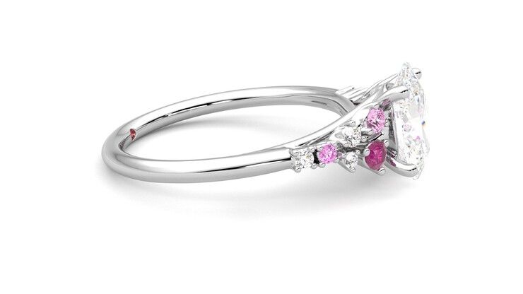 Taylor & Hart Marula Oval Engagement Ring 360 degree image 17