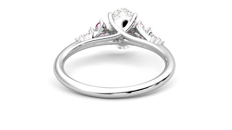 Taylor & Hart Marula Oval Engagement Ring 360 degree image 20