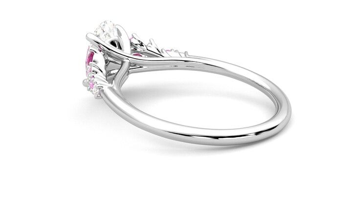Taylor & Hart Marula Oval Engagement Ring 360 degree image 22