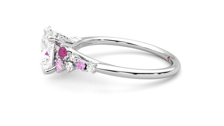 Taylor & Hart Marula Oval Engagement Ring 360 degree image 24