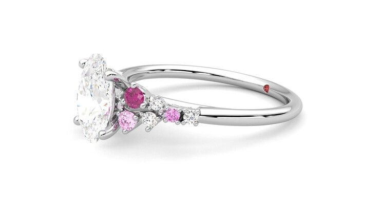 Taylor & Hart Marula Oval Engagement Ring 360 degree image 25