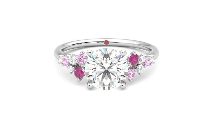 Taylor & Hart Marula Round Engagement Ring 360 degree image 0