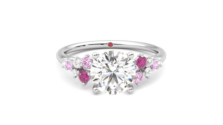 Taylor & Hart Marula Round Engagement Ring 360 degree image 1