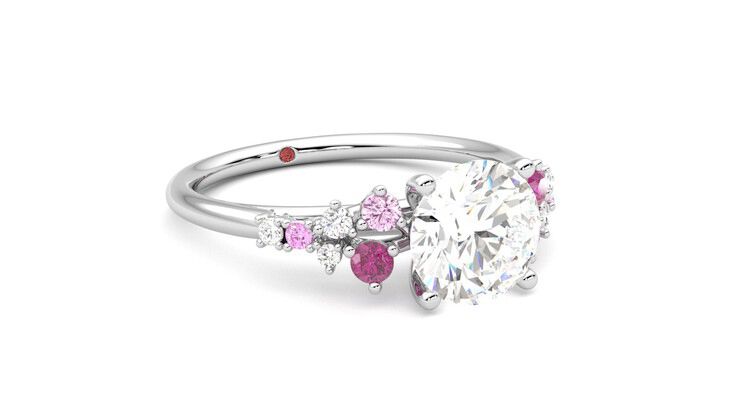 Taylor & Hart Marula Round Engagement Ring 360 degree image 5